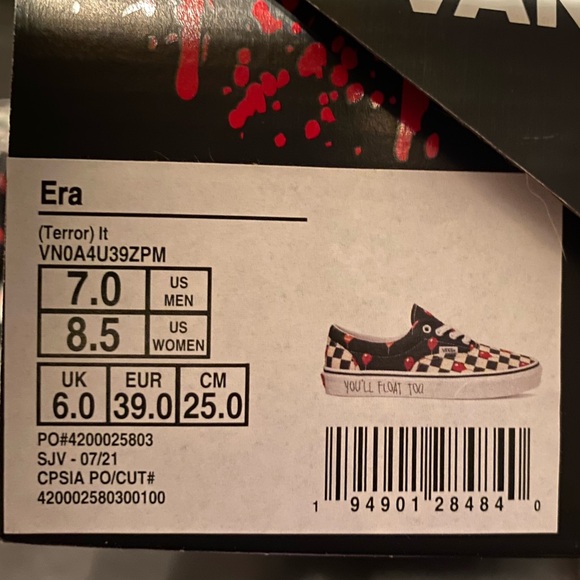 Vans house of terror era “it” pennywise shoes - Picture 7 of 7